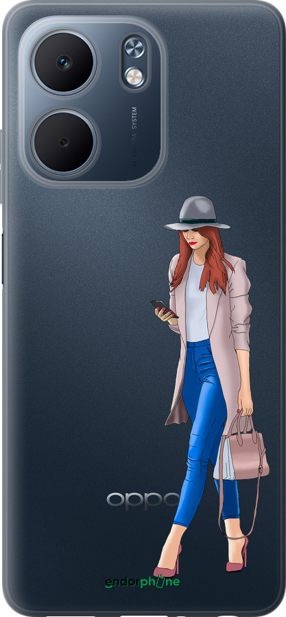 Силиконовый чехол Девушка 1 для Oppo A5X 4G/5G - 4751u-4090 изображение 