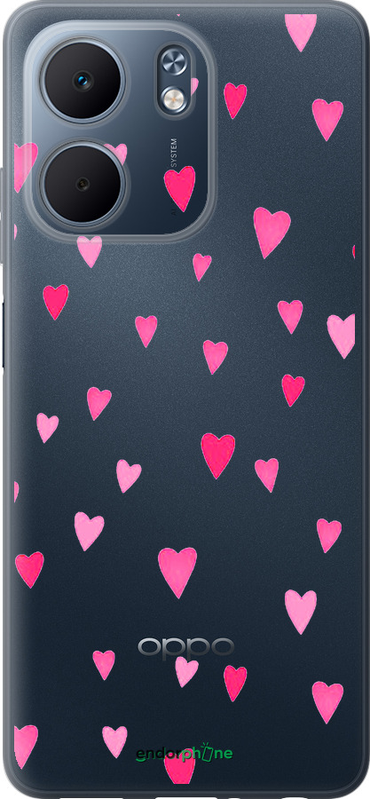 Силиконовый чехол Сердечки 2 для Oppo A5X 4G/5G - 4763u-4090 изображение 