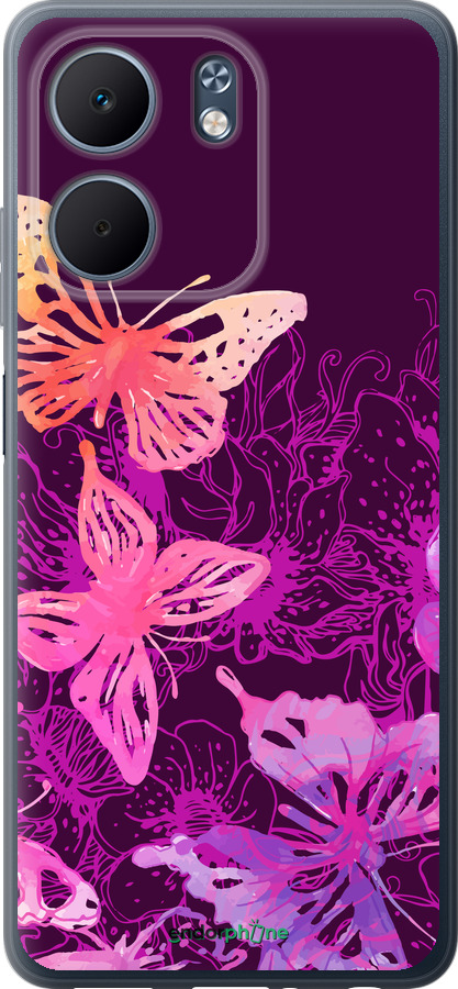 Силиконовый чехол Бабочки v2 для Oppo A5X 4G/5G - 5475u-4090 изображение 