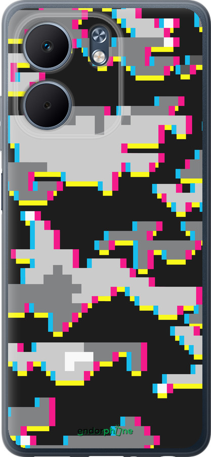 Силиконовый чехол Пиксельный камуфляж для Oppo A5X 4G/5G - 5481u-4090 изображение 