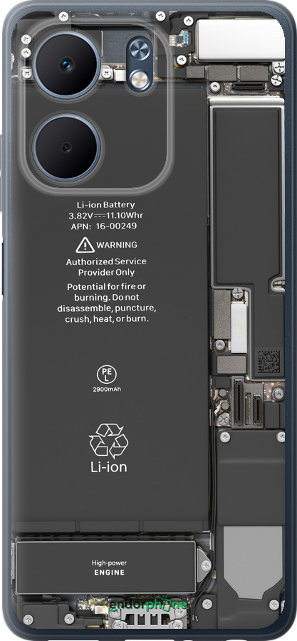 Силиконовый чехол Детали смартфона для Oppo A5X 4G/5G - 5487u-4090 изображение 