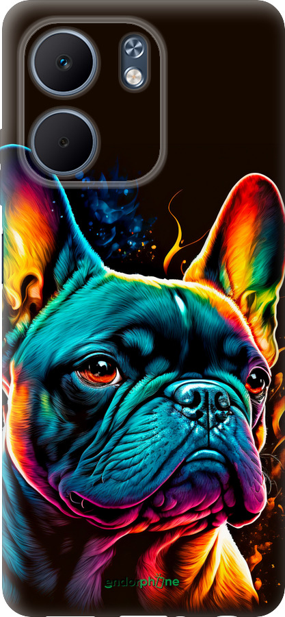 Силиконовый чехол Яркий бульдог для Oppo A5X 4G/5G - 5547u-4090 изображение 