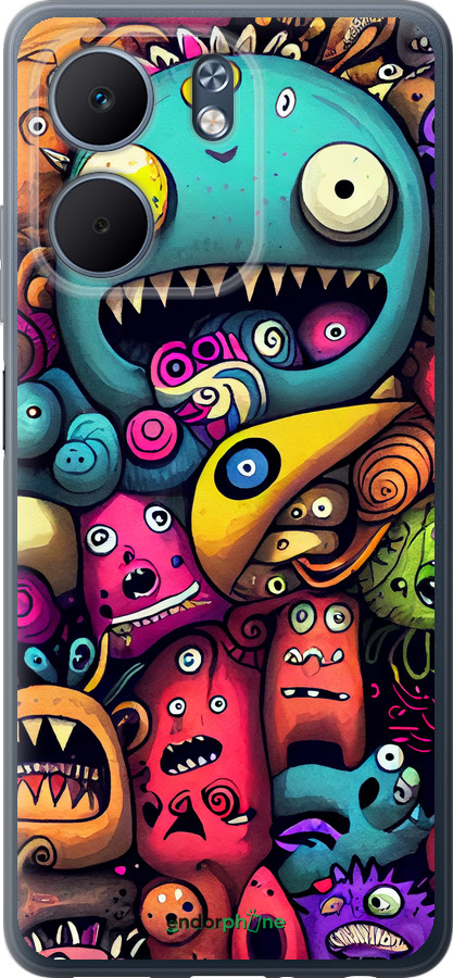 Силиконовый чехол Cмешные монстры для Oppo A5X 4G/5G - 5549u-4090 изображение 