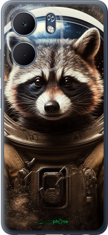 Силиконовый чехол Raccoon austronaut для Oppo A5X 4G/5G - 5581u-4090 изображение 