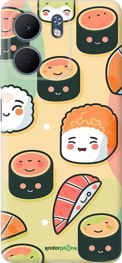 Силиконовый чехол Суши паттерн для Oppo A5X 4G/5G - 5583u-4090 изображение 