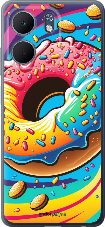 Силиконовый чехол Пончик радуга для Oppo A5X 4G/5G - 5584u-4090 изображение 