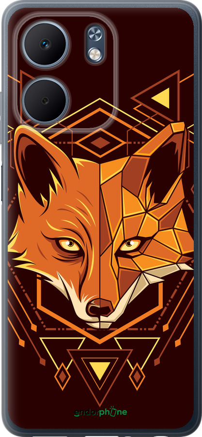 Силиконовый чехол Лиса геометрия для Oppo A5X 4G/5G - 5607u-4090 изображение 