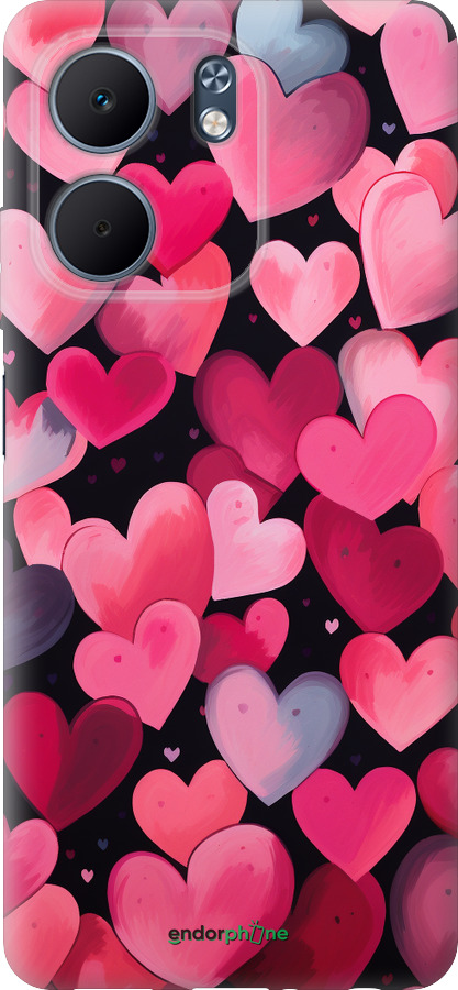 Силиконовый чехол Сердечки 4 для Oppo A5X 4G/5G - 5662u-4090 изображение 
