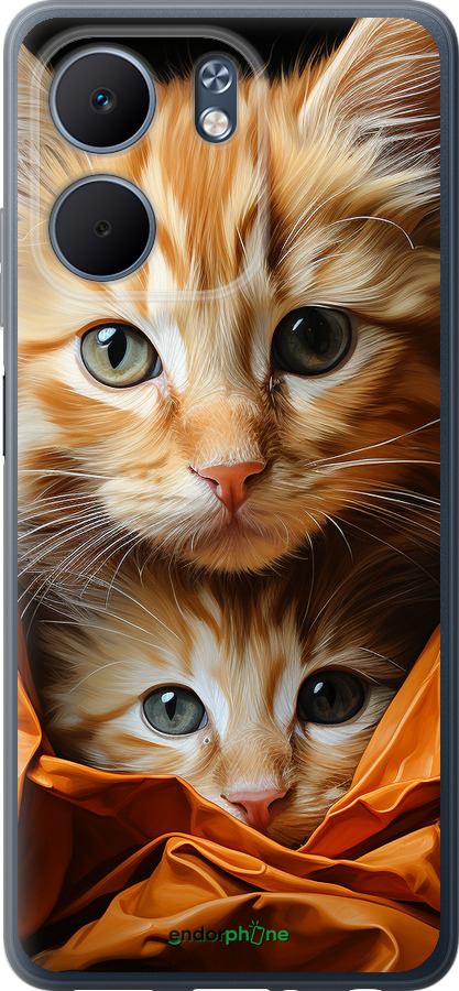 Силиконовый чехол Котики 2 для Oppo A5X 4G/5G - 5664u-4090 изображение 