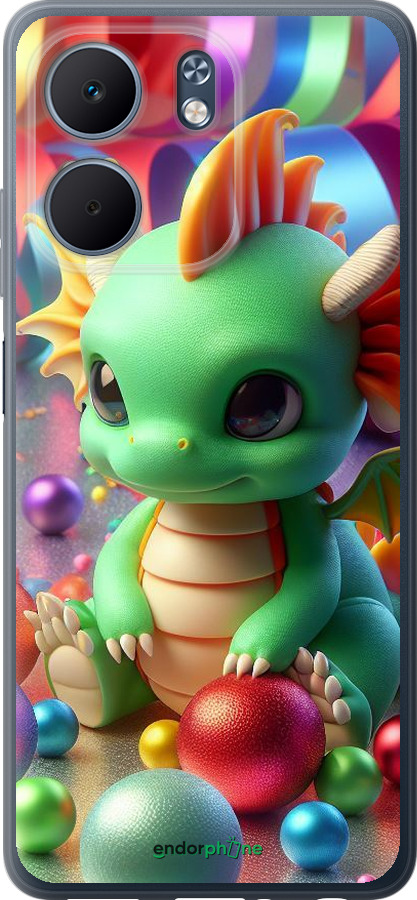 Силіконовий чехол Веселий дракончик для Oppo A5X 4G/5G - 5812u-4090 изображение 