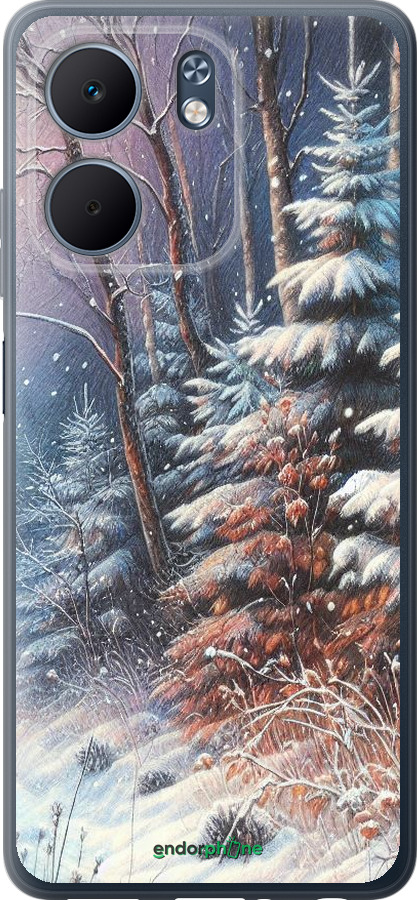 Силиконовый чехол Зимний пейзаж для Oppo A5X 4G/5G - 5814u-4090 изображение 