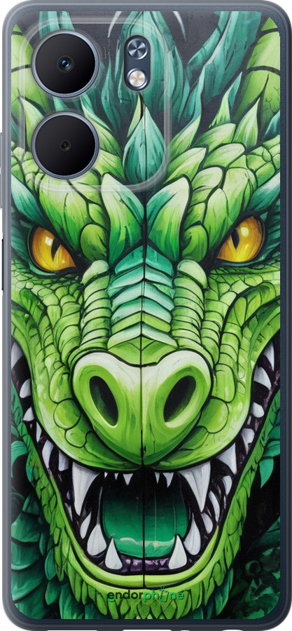 Силиконовый чехол Зелёный дракон для Oppo A5X 4G/5G - 5816u-4090 изображение 