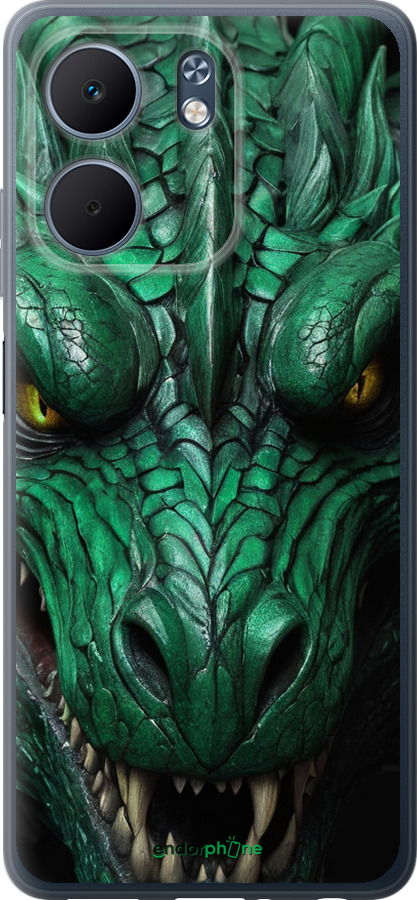 Силиконовый чехол Зелёный дракон v2 для Oppo A5X 4G/5G - 5817u-4090 изображение 