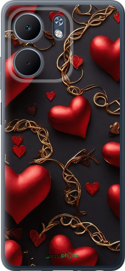 Силіконовий чехол Сердечки для Oppo A5X 4G/5G - 5831u-4090 изображение 