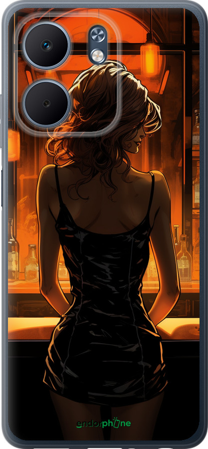 Силиконовый чехол Чехол для телефона Девушка в баре для Oppo A5X 4G/5G - 5947u-4090 изображение 