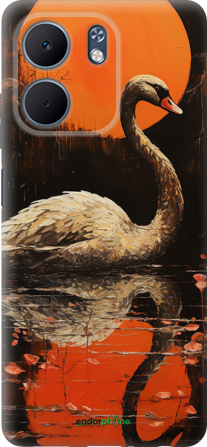 Силіконовий чехол Лебідь для Oppo A5X 4G/5G - 5964u-4090 изображение 