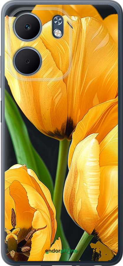 Силиконовый чехол Желтые тюльпаны для Oppo A5X 4G/5G - 5991u-4090 изображение 