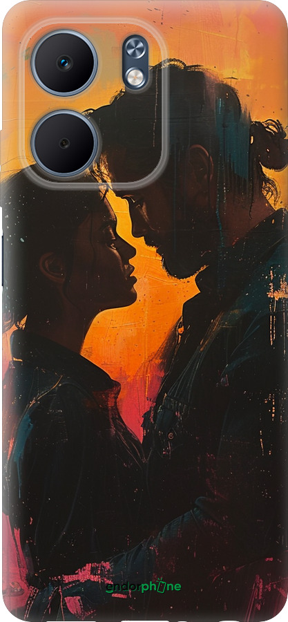 Силиконовый чехол Любовь на полотне для Oppo A5X 4G/5G - 6067u-4090 изображение 