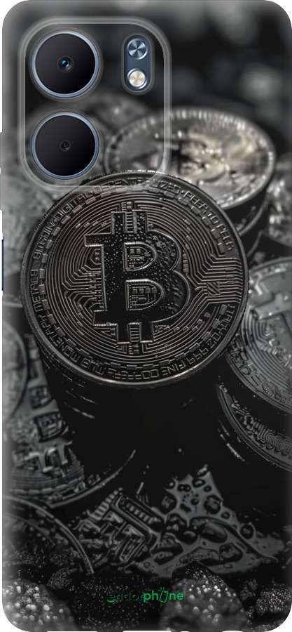 Силиконовый чехол Black Bitcoin для Oppo A5X 4G/5G - 6090u-4090 изображение 