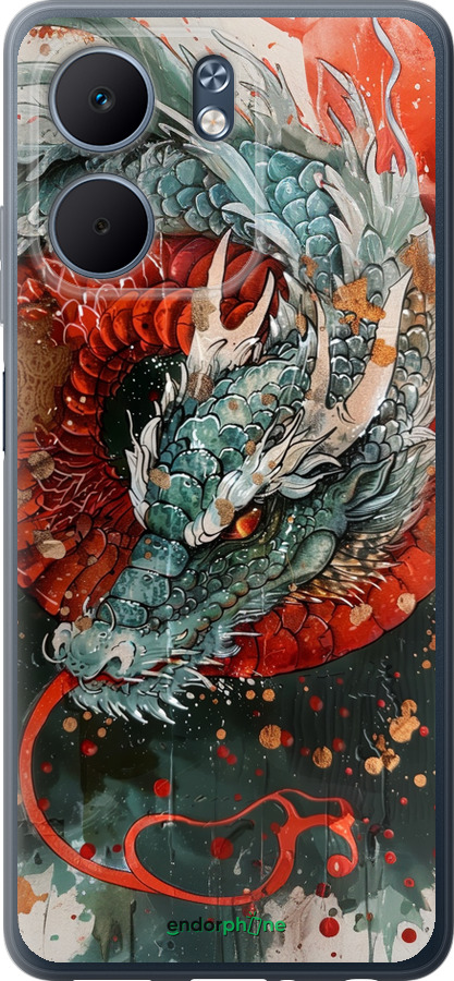 Силиконовый чехол Стихия огня для Oppo A5X 4G/5G - 6101u-4090 изображение 