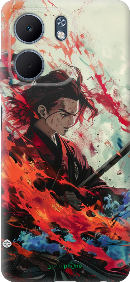 Силиконовый чехол Битва стихий для Oppo A5X 4G/5G - 6110u-4090 изображение 