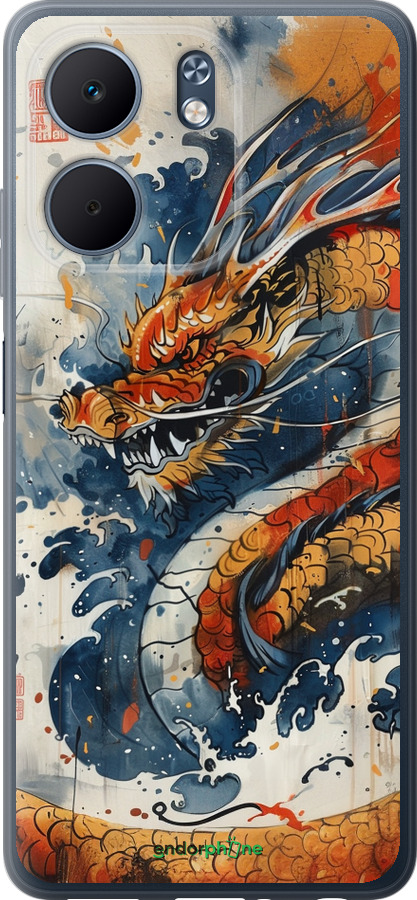 Силиконовый чехол Ярость дракона для Oppo A5X 4G/5G - 6112u-4090 изображение 