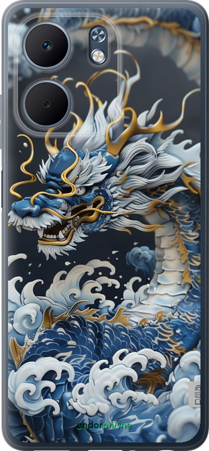 Силиконовый чехол Водяной дракон для Oppo A5X 4G/5G - 6113u-4090 изображение 