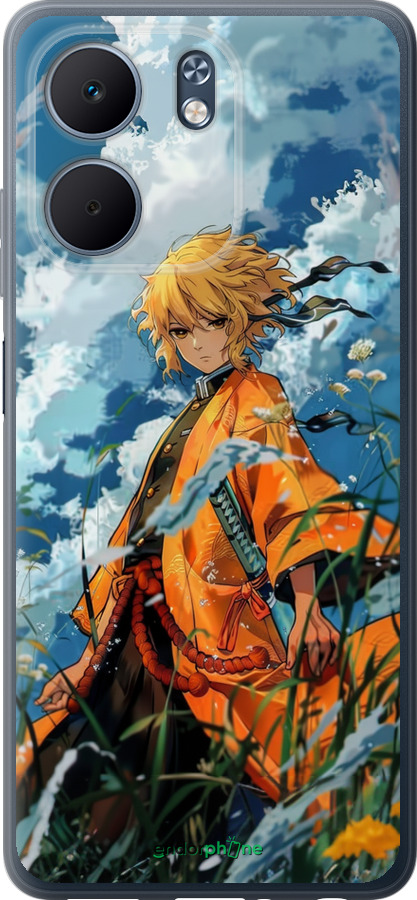 Силиконовый чехол Zenitsu Agatsuma для Oppo A5X 4G/5G - 6117u-4090 изображение 