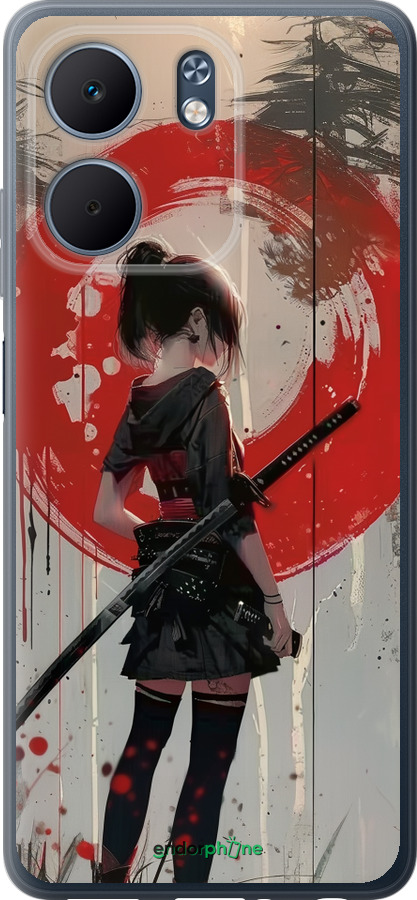 Силиконовый чехол Сумерки воина: Танец с катаной для Oppo A5X 4G/5G - 6123u-4090 изображение 