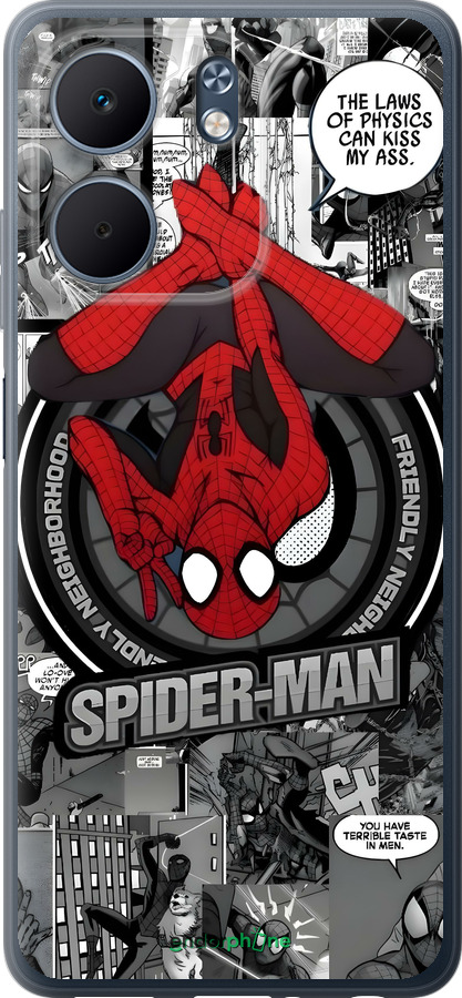 Силиконовый чехол Человек паук для Oppo A5X 4G/5G - 6279u-4090 изображение 