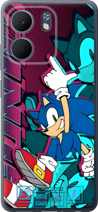 Силиконовый чехол Соник для Oppo A5X 4G/5G - 6284u-4090 изображение 