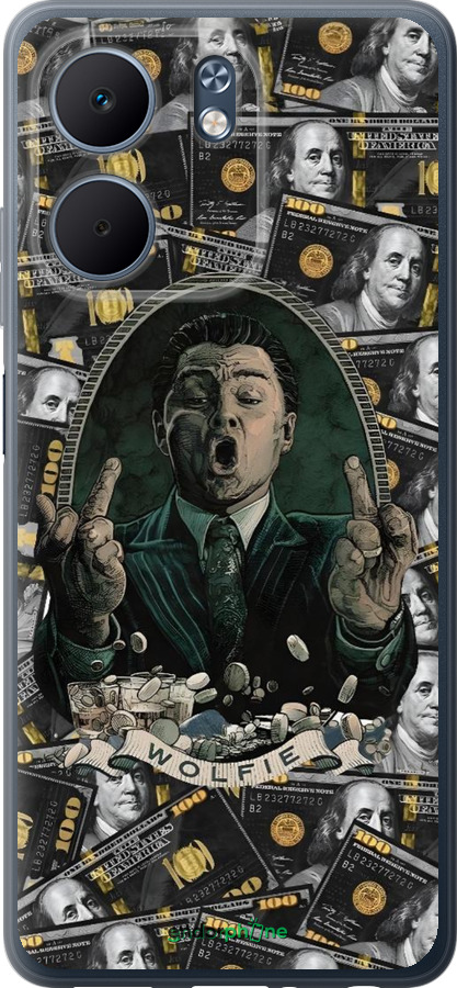 Силиконовый чехол Волк с валл стрит для Oppo A5X 4G/5G - 6287u-4090 изображение 