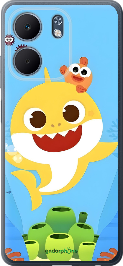 Силиконовый чехол Бейби Шарк для Oppo A5X 4G/5G - 6303u-4090 изображение 