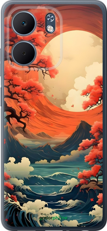 Силиконовый чехол Природа японии для Oppo A5X 4G/5G - 6327u-4090 изображение 