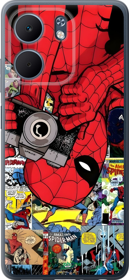 Силиконовый чехол Человек паук 2 для Oppo A5X 4G/5G - 6333u-4090 изображение 