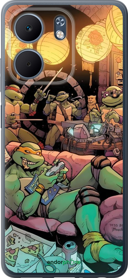Силиконовый чехол Черепашки нинзя для Oppo A5X 4G/5G - 6346u-4090 изображение 