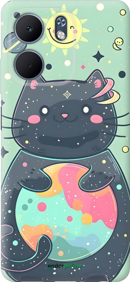 Силиконовый чехол Милый котик для Oppo A5X 4G/5G - 6364u-4090 изображение 