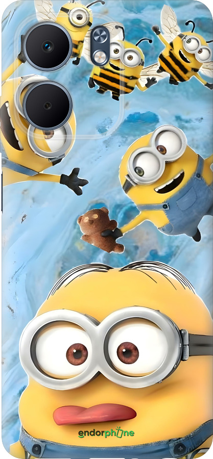 Силиконовый чехол Миньоны для Oppo A5X 4G/5G - 6386u-4090 изображение 