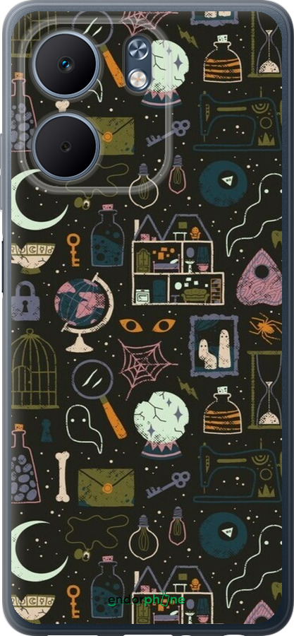 Силиконовый чехол Колдовской принт для Oppo A5X 4G/5G - 6425u-4090 изображение 