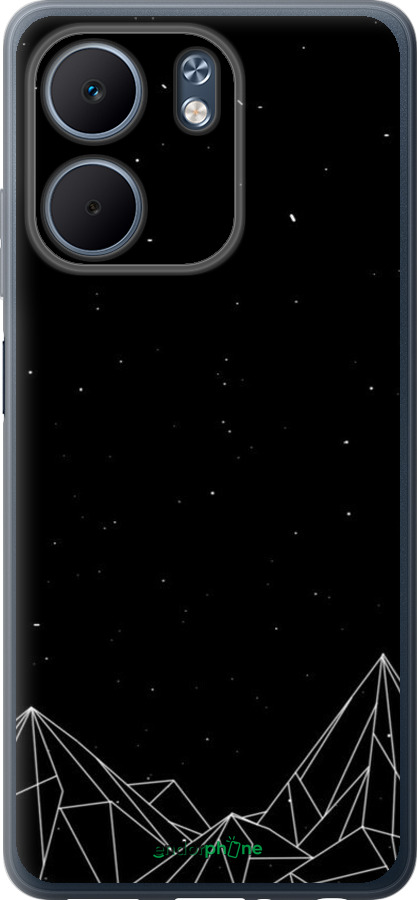 Силиконовый чехол Черно белые абстрактные горы для Oppo A5X 4G/5G - 6437u-4090 изображение 