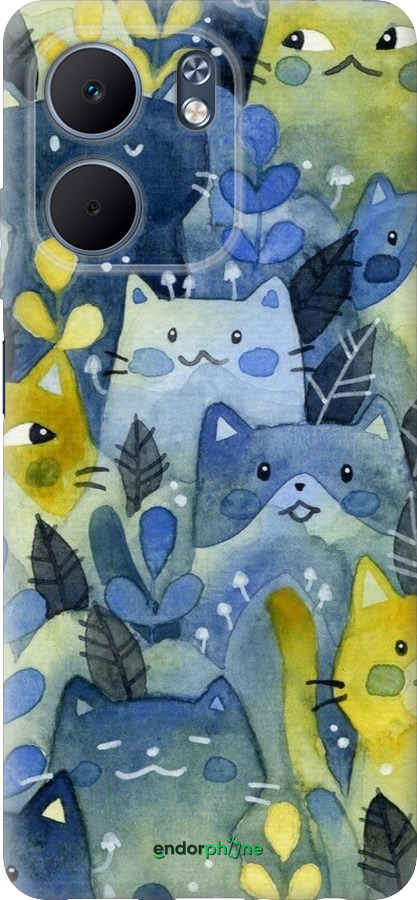 Силиконовый чехол С изображением кошачьего леса для Oppo A5X 4G/5G - 6447u-4090 изображение 