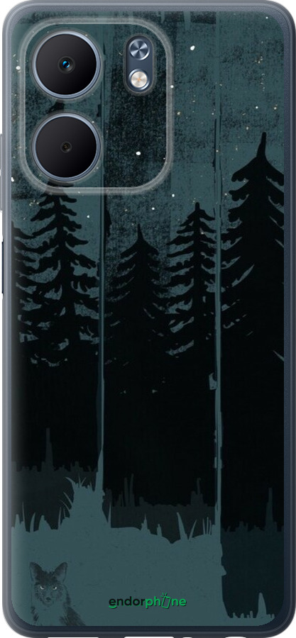 Силиконовый чехол Лиса и ночной лес для Oppo A5X 4G/5G - 6481u-4090 изображение 