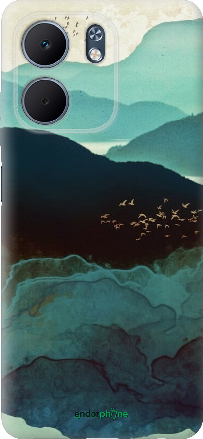 Силіконовий чехол Із зображенням гір Індіго для Oppo A5X 4G/5G - 6484u-4090 изображение 