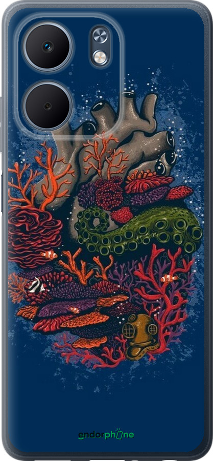 Силиконовый чехол Сердце моря для Oppo A5X 4G/5G - 6506u-4090 изображение 