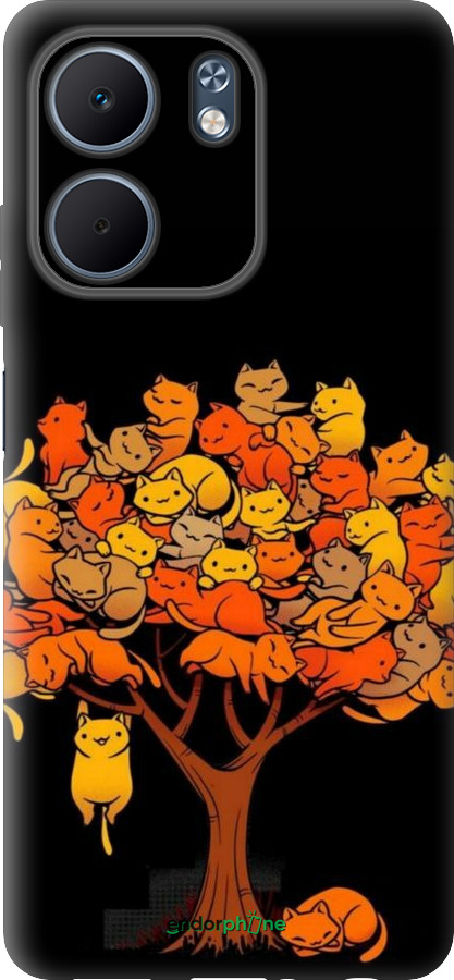 Силиконовый чехол Дерево и котики для Oppo A5X 4G/5G - 6516u-4090 изображение 