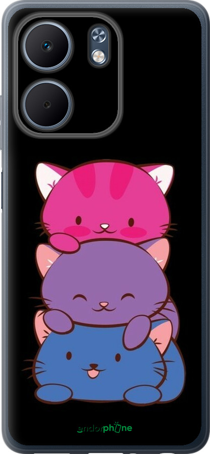 Силиконовый чехол Милые кошки для Oppo A5X 4G/5G - 6518u-4090 изображение 