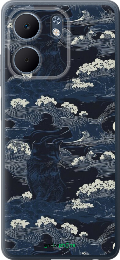 Силіконовий чехол Морська тематика у стилі арт-деко для Oppo A5X 4G/5G - 6520u-4090 изображение 