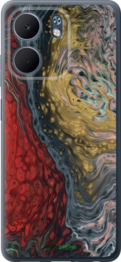 Силиконовый чехол С изображением абстрактной живописи для Oppo A5X 4G/5G - 6530u-4090 изображение 