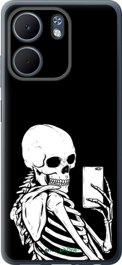 Силиконовый чехол Скелет делает Selfie для Oppo A5X 4G/5G - 6535u-4090 изображение 