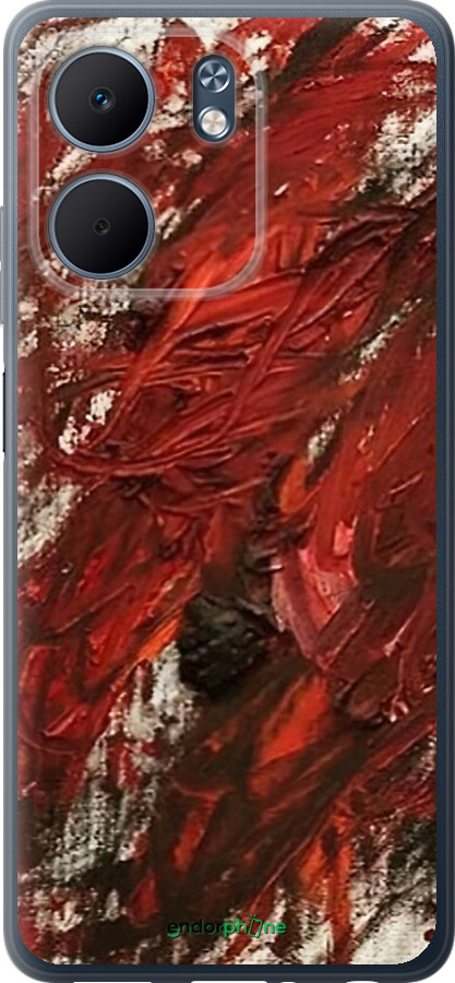 Силиконовый чехол Абстрактная композиция в красных тонах для Oppo A5X 4G/5G - 6541u-4090 изображение 